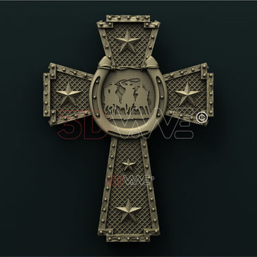 WESTERN CROSS 3D STL 3DWave